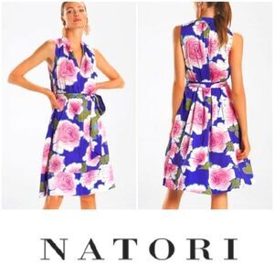 🆕️2023 NATORI Garden Blossom Mandarin Summer Dress SZ L